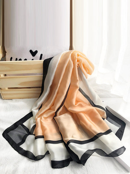 Women Colorblock Print Travel Shawl Scarf SC1037 Ada Fashion