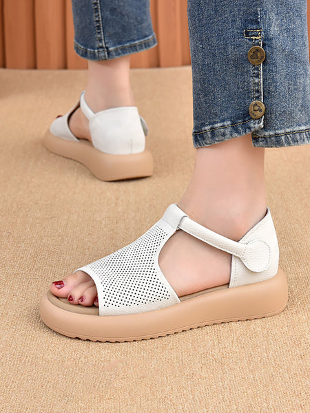 Summer Sandals Casual Leather Women Platfrom FashionChic