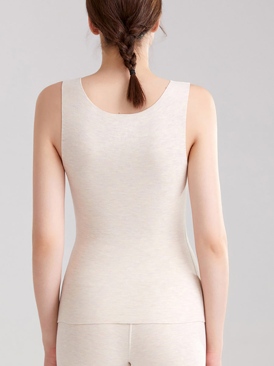 Women Seamless Cashmere Warm With Breast Pads Base QU021 BUYKUD