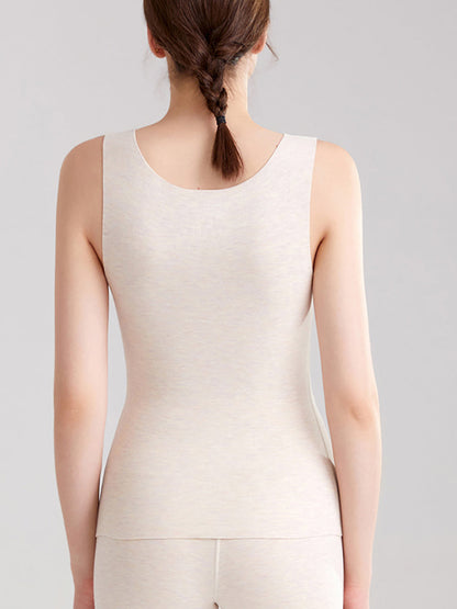 Women Seamless Cashmere Warm With Breast Pads Base QU021 BUYKUD