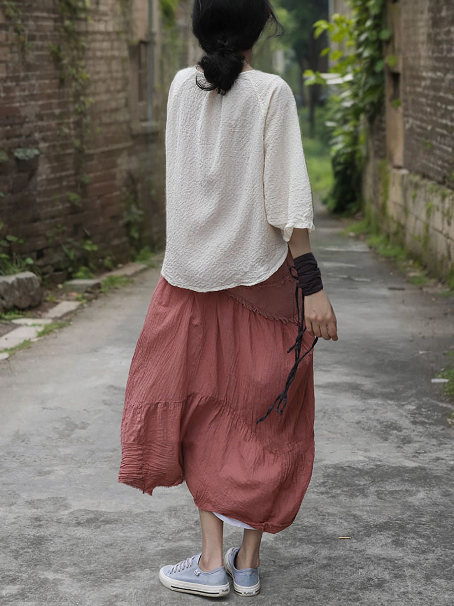 Women Summer Casual Solid Strap Jacquard Shirt FG1040 Ada Fashion