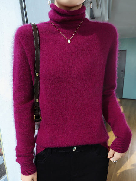 Women Autumn Turtleneck Wool Soft Warm Knit Sweater AV1029 Genistyle Shop