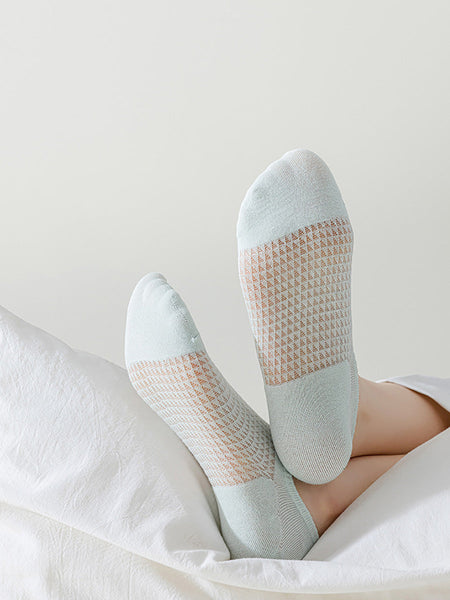 6 Pairs Women Summer Casual Solid Short Socks CX039 BUYKUD