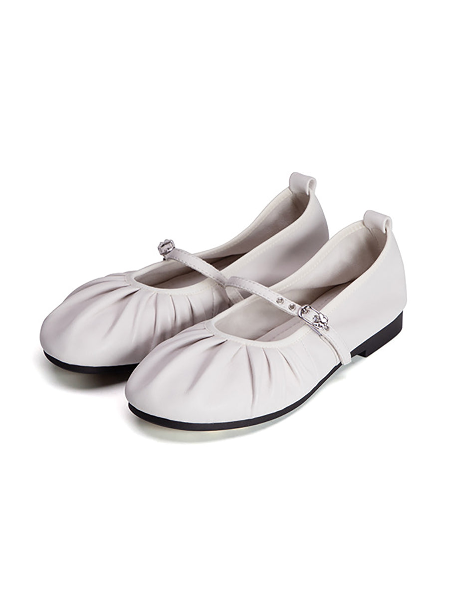 Women Summer Casual Soft Leather Solid Shoes AS1056 Ada Fashion