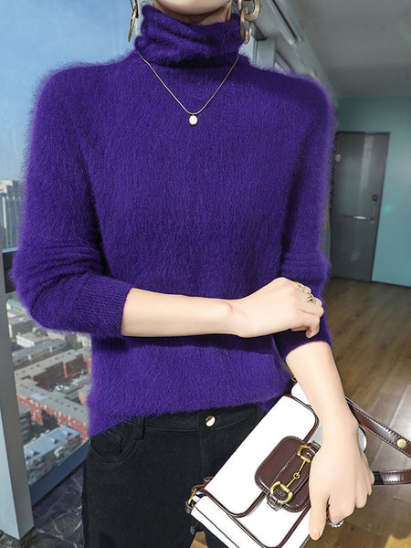 Women Autumn Turtleneck Wool Soft Warm Knit Sweater AV1029 Genistyle Shop