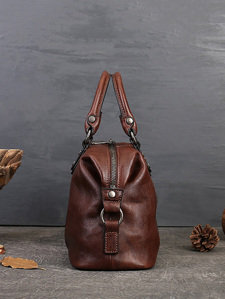 Women Leather Flower Spliced Capacity Hand Bag Shoulder Bag AX1007 Genistyle Shop