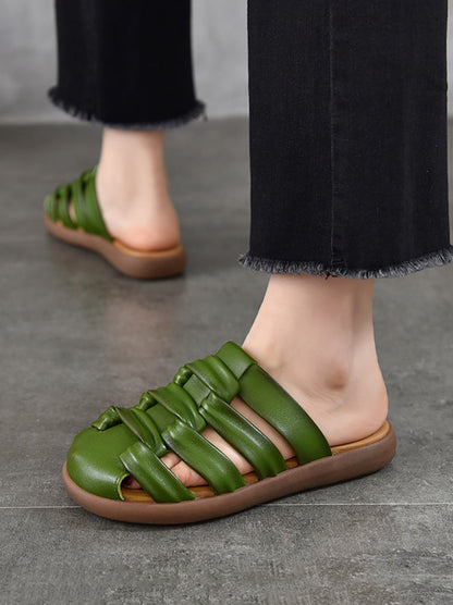 Casual Women Sandals Summer Genuine Leather FashionChic