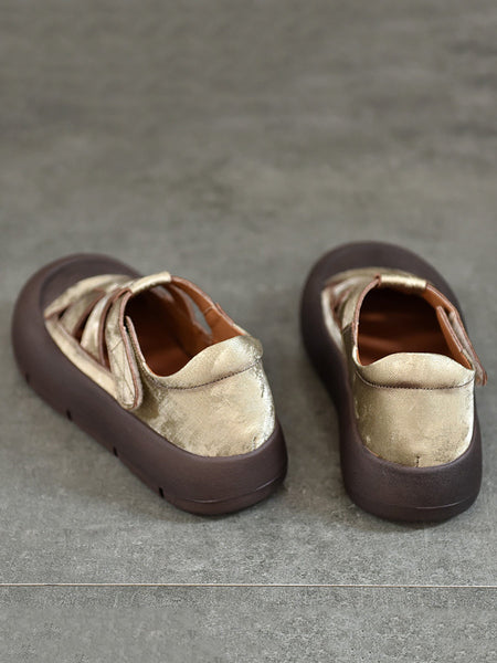 Women Casual Summer Genuine Leather Platform Shoes AA1019 Ada Fashion