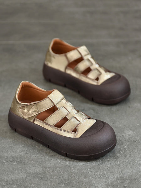 Women Casual Summer Genuine Leather Platform Shoes AA1019 Ada Fashion