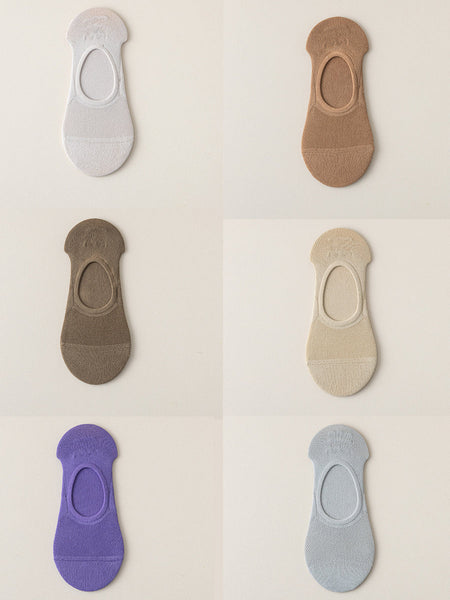 6 Pairs Women Summer Solid Short Socks II1031 BUYKUD