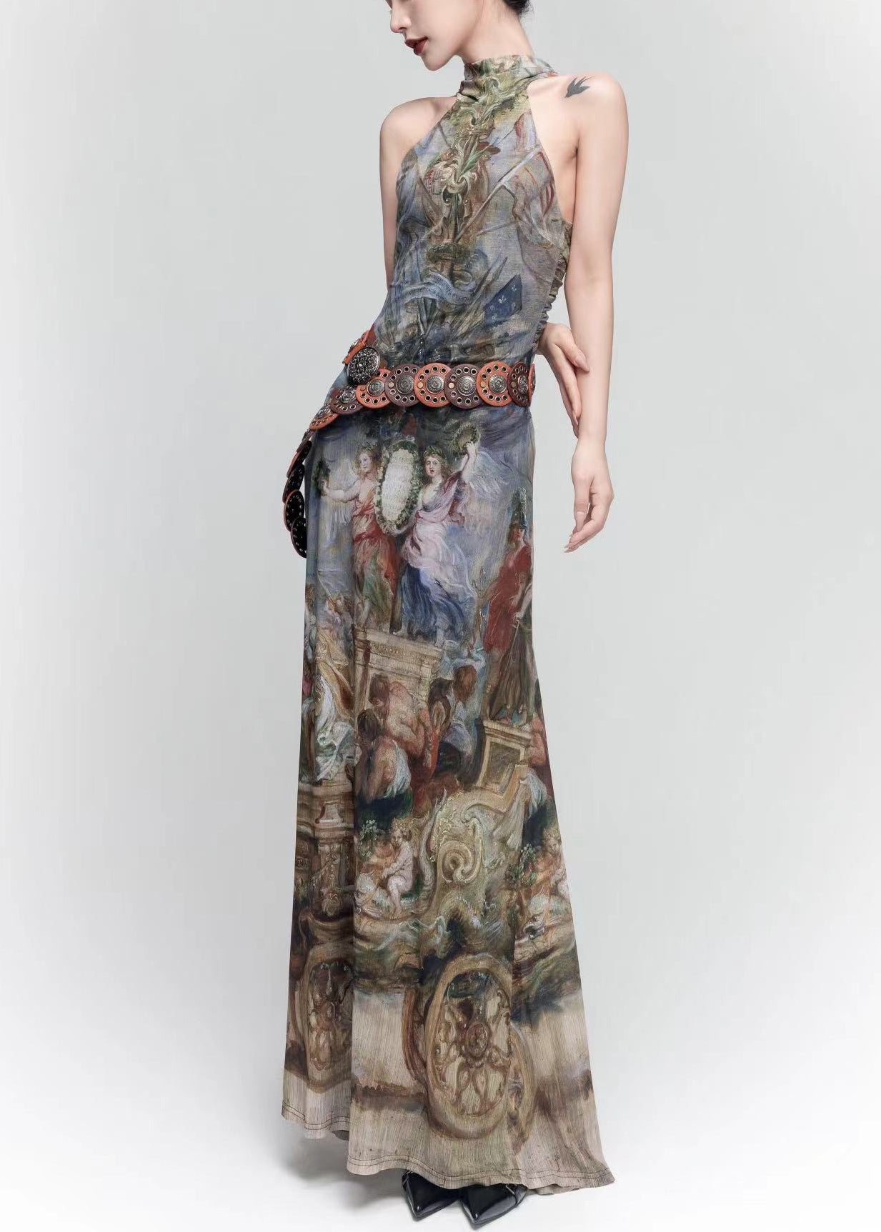 Original Shoulder Photo Long Color French Cold Dress Design Tulle FashionChic