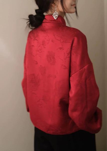 Chinese Style Wear On Both Sides Fine Cotton Filled Silk Velvet Coat Winter RV024 ABC