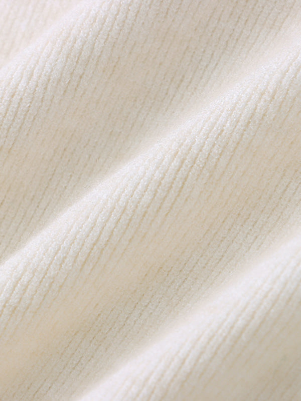 Elegant Grey High-Neck Buttoned Decor Long Sleeve Knit Sweater AN1050 Genistyle Shop