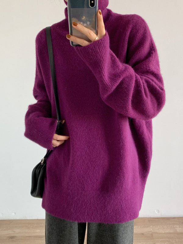 Original Red Turtle Neck Long Sleeves Sweater QX020 shopify