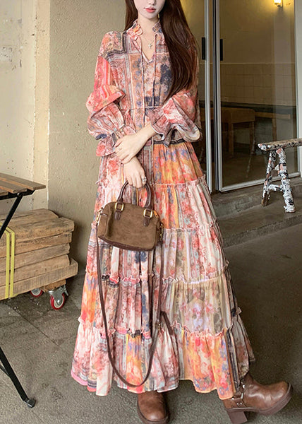 Dress Brown And Ruffled Suede Faux Elegant Waistcoat Two-Piece FashionChic