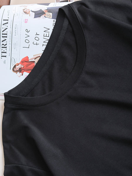 Plus Size Women Summer Solid Casual Cotton Dress PA1012 Ada Fashion