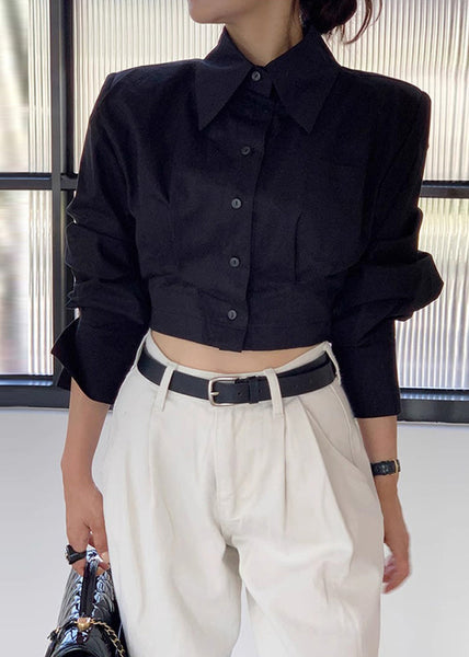 Blouses Lace Back Cotton Shorts White Beautiful Up Spring FashionChic