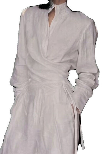 Two Lace Original Set Suit Linen Collar Up White Piece Stand FashionChic