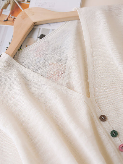 Women Casual Solid Colorful Buttom Summer Thin Shirt QW1050 Ada Fashion