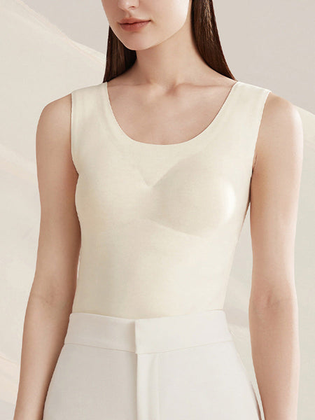 Pure U-Neck Base Vest Color Autumn Women Warm FashionChic