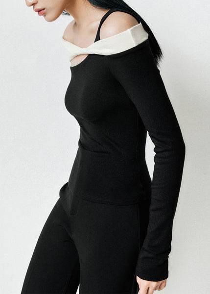 Original Design Coffee Cold Shoulder Cotton T Shirts Fall WS017 shopify