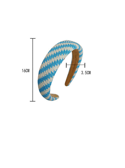 4 Pieces Set Women Artsy Colorblock Knitted Cross Hair Band AS1037 Ada Fashion