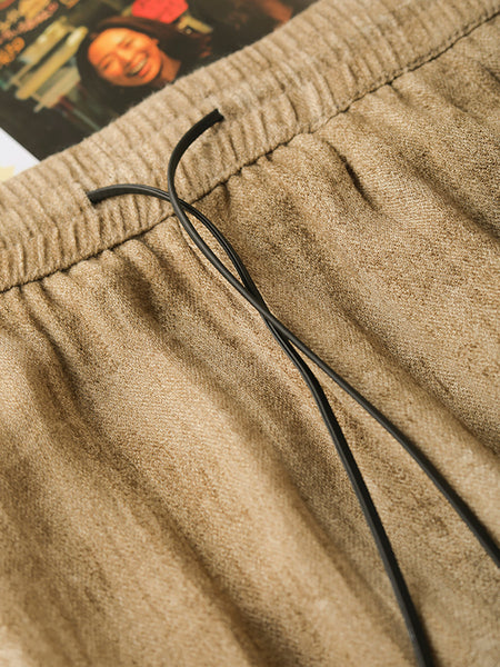 Women Summer Casual Solid Straight Linen Pants OP1055 ZMMM