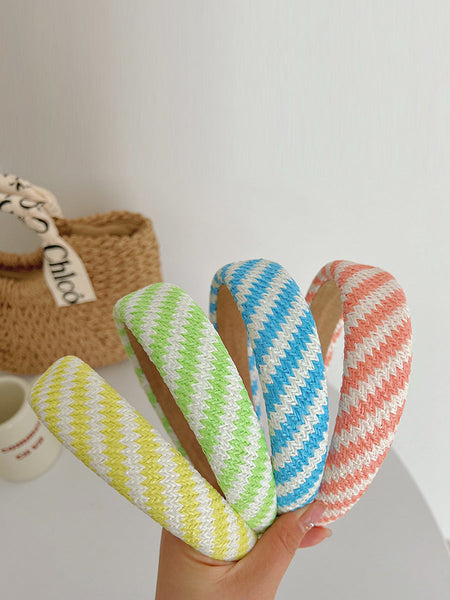 4 Pieces Set Women Artsy Colorblock Knitted Cross Hair Band AS1037 Ada Fashion