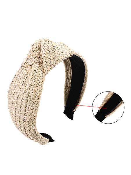 Casual Knot Straw Woven Hair Band - 4 Pieces AT1073 bestseller