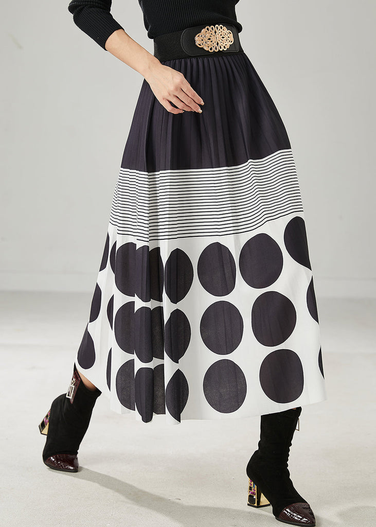 Women Black Print Cotton A Line Skirts Spring AZ1031 shopify