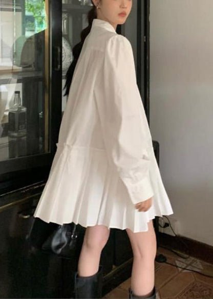 Spring Oversized White Dress Art Cotton Wrinkled Shirt FashionChic