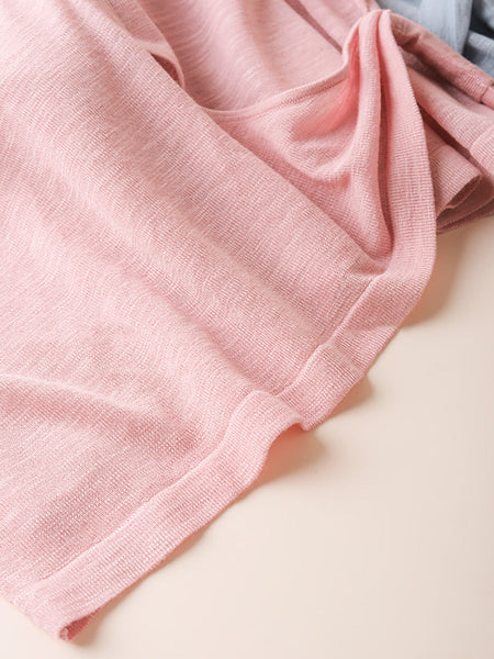 Women Summer Artsy Strap O-Neck Solid Shirt CX005 BUYKUD