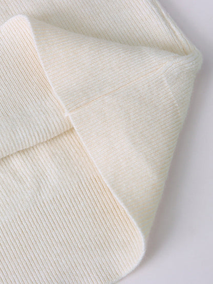 Elegant Grey High-Neck Buttoned Decor Long Sleeve Knit Sweater AN1050 Genistyle Shop