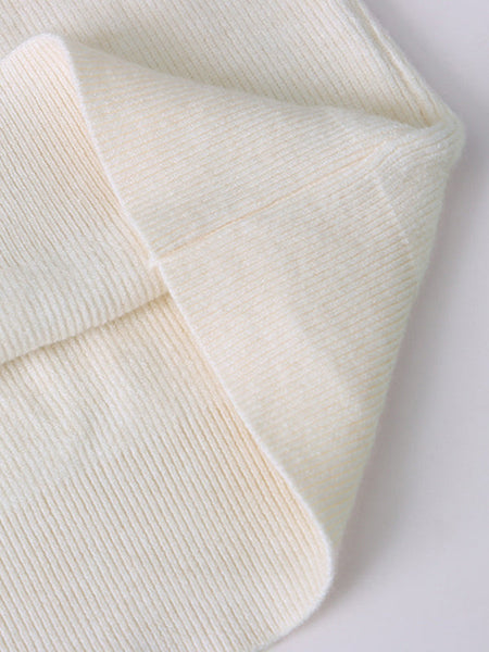 Elegant Grey High-Neck Buttoned Decor Long Sleeve Knit Sweater AN1050 Genistyle Shop