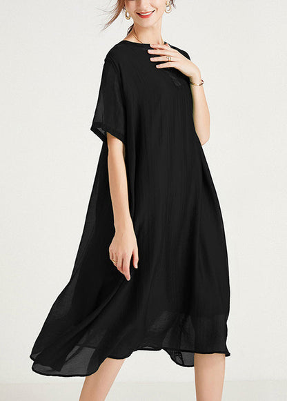 Size Summer Cotton Plus Dresses V Neck Women Green FashionChic