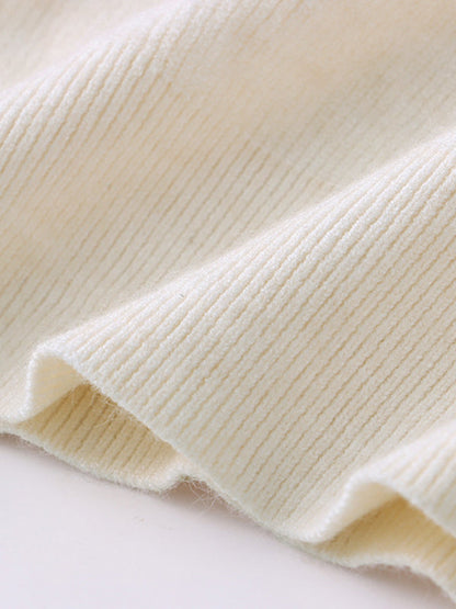 Elegant Grey High-Neck Buttoned Decor Long Sleeve Knit Sweater AN1050 Genistyle Shop