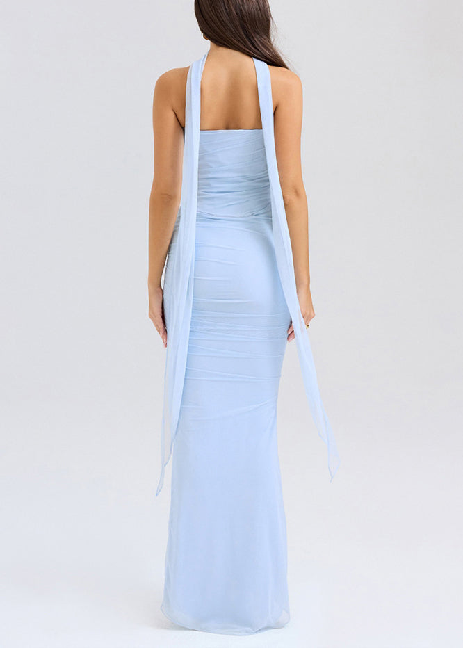 Set Tulle Two Pieces And Skirts Slim Blue Tops Fit Strapless FashionChic
