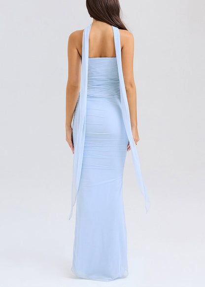 Set Tulle Two Pieces And Skirts Slim Blue Tops Fit Strapless FashionChic