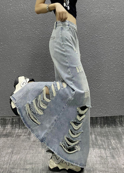 Chic Light Blue Pockets High Waist Denim Skirt Summer EE014 shopify