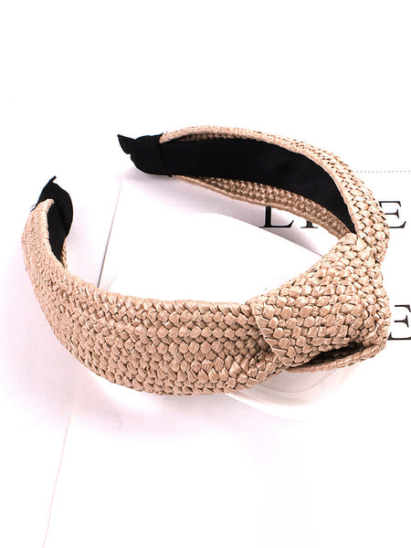 Casual Knot Straw Woven Hair Band - 4 Pieces AT1073 bestseller