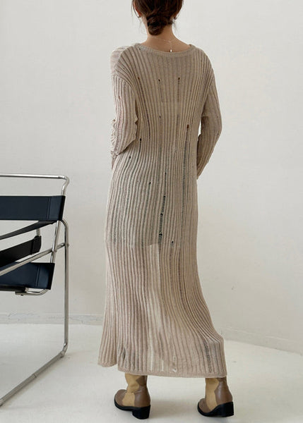 Women Black V Neck Hollow Out Ice Silk Knit Cardigan Fall RY009 ABC