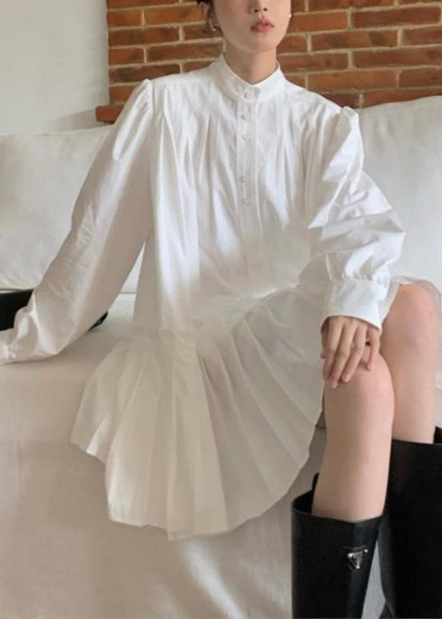 Spring Oversized White Dress Art Cotton Wrinkled Shirt FashionChic