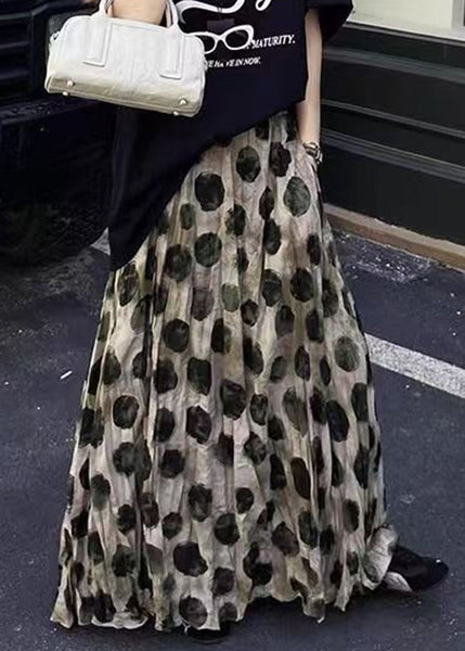 Loose Skirt Pockets Cotton Apricot Summer Dot FashionChic