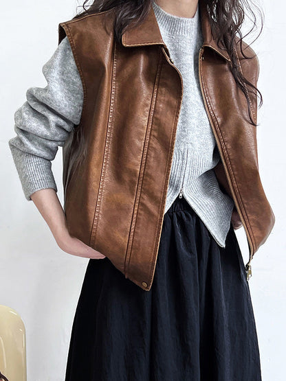 Chic Grey Mock Neck Zip-up Hem Long Sleeve Sweater AN1072 Genistyle Shop