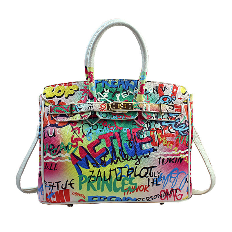 Graffiti Colorful Handbag F264 Furdela Wholesale