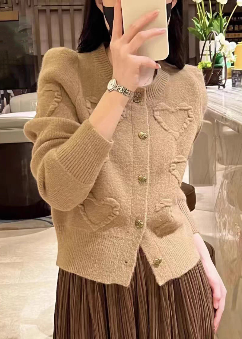 Elegant Red O Neck Button Knit Cardigan Fall QX024 shopify