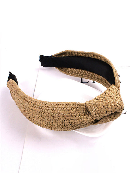 Casual Knot Straw Woven Hair Band - 4 Pieces AT1073 bestseller