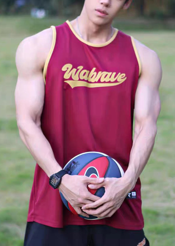 Cotton Apricot Letter Loose O Tank Neck Summer FashionChic