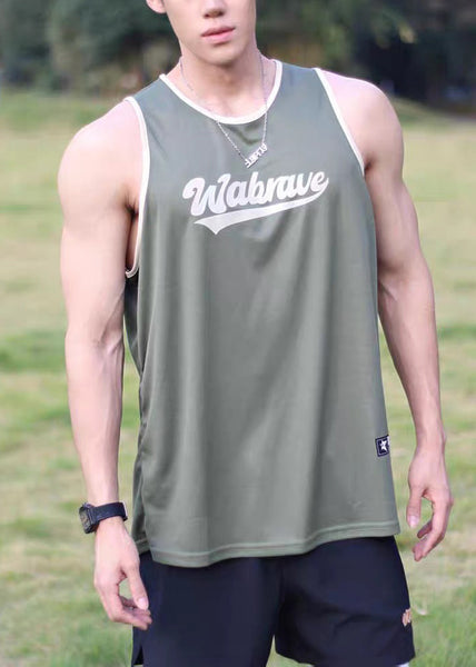 Cotton Apricot Letter Loose O Tank Neck Summer FashionChic