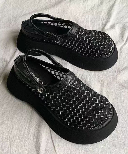 Apricot Sandals Platform Breathable Mesh Casual Splicing DD1043 Shoe-LX240605